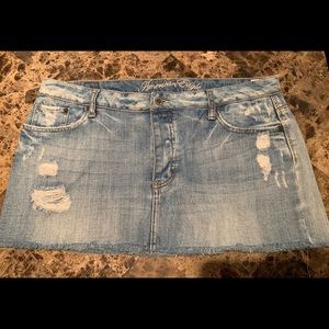 Jean mini skirt